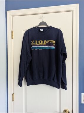 Zion Graphic Crewneck Sweater - Navy